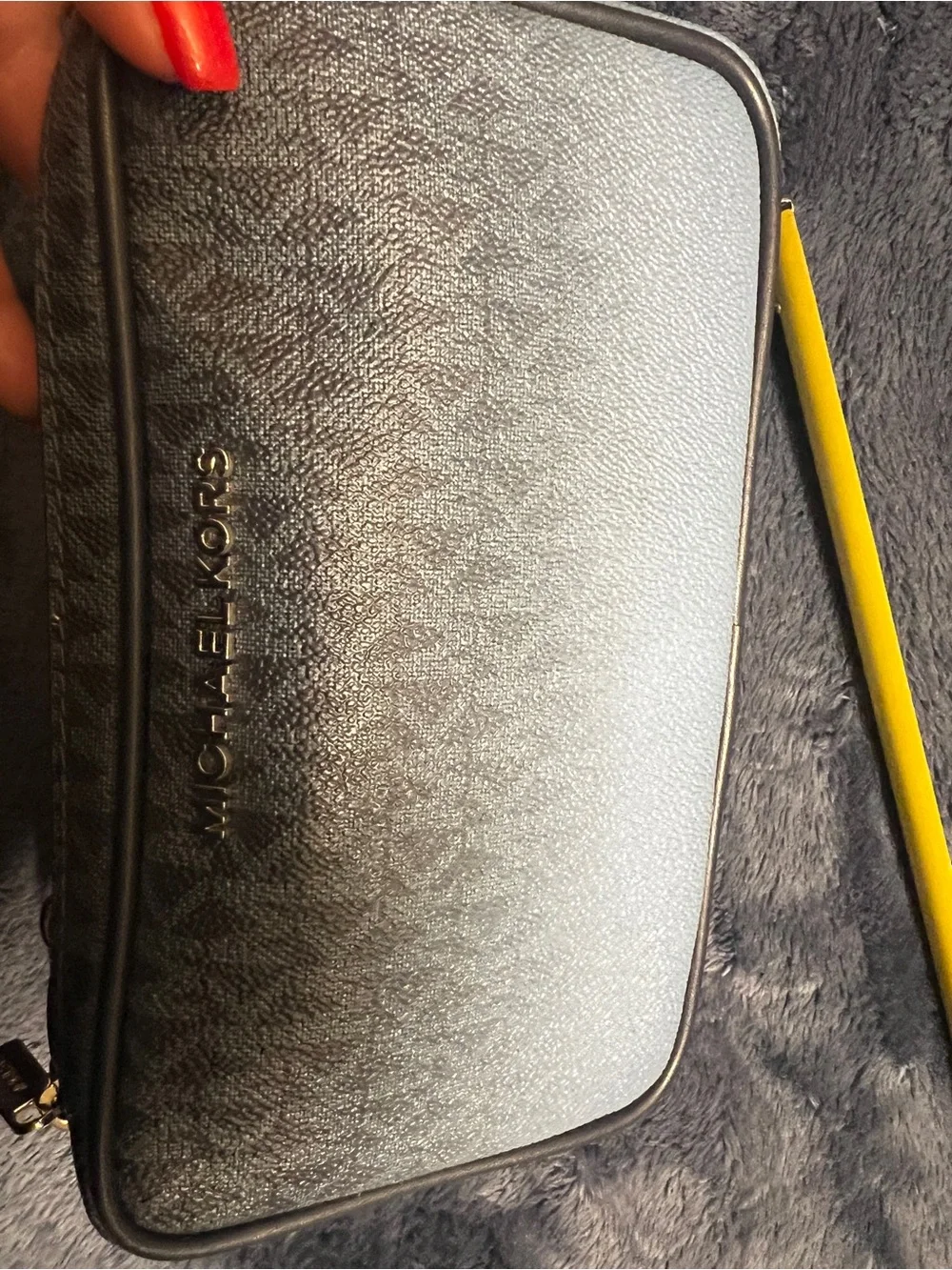 Michael Kors blue ombré Signature Crossbody Bag